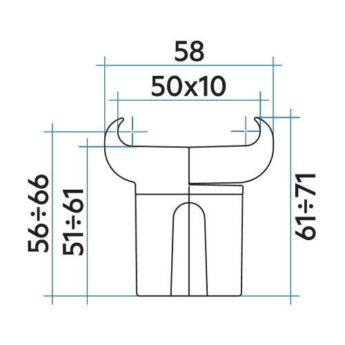 Immagine di Irsap chela per radiatore Piano 2, fissaggi per tubo 50x10 mm, installazione a muro, colore quartz 2 finitura ruvido ATTMORS502C