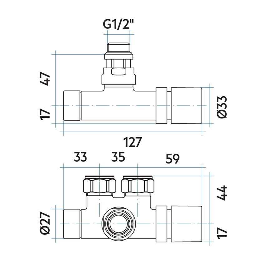 Immagine di Irsap kit valvola, monotubo, termostatizzabile a squadro da 1/2", colore grigio chiaro finitura opaco Cod.8N VALMONSQU8N