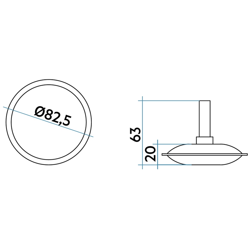 Immagine di Irsap COMPLEMENTI HANG UP appendino Tondo Ø 8,25 cm, universale, colore bianco standard finitura lucido APPUTONDO8201