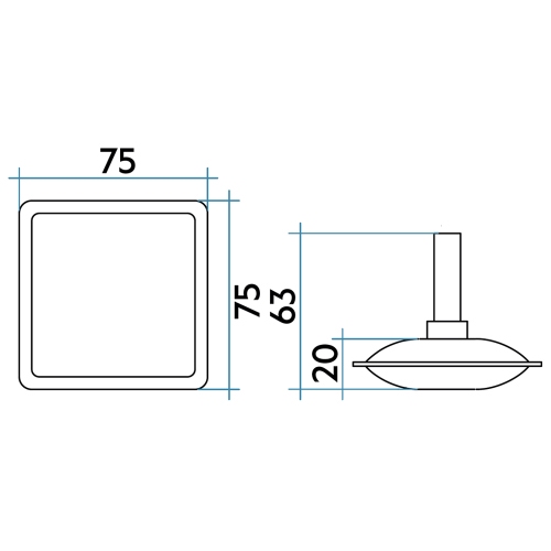 Immagine di Irsap COMPLEMENTI HANG UP appendino Quadro L.7,5 cm, universale, colore bianco standard finitura lucido APPUQUADRO7501