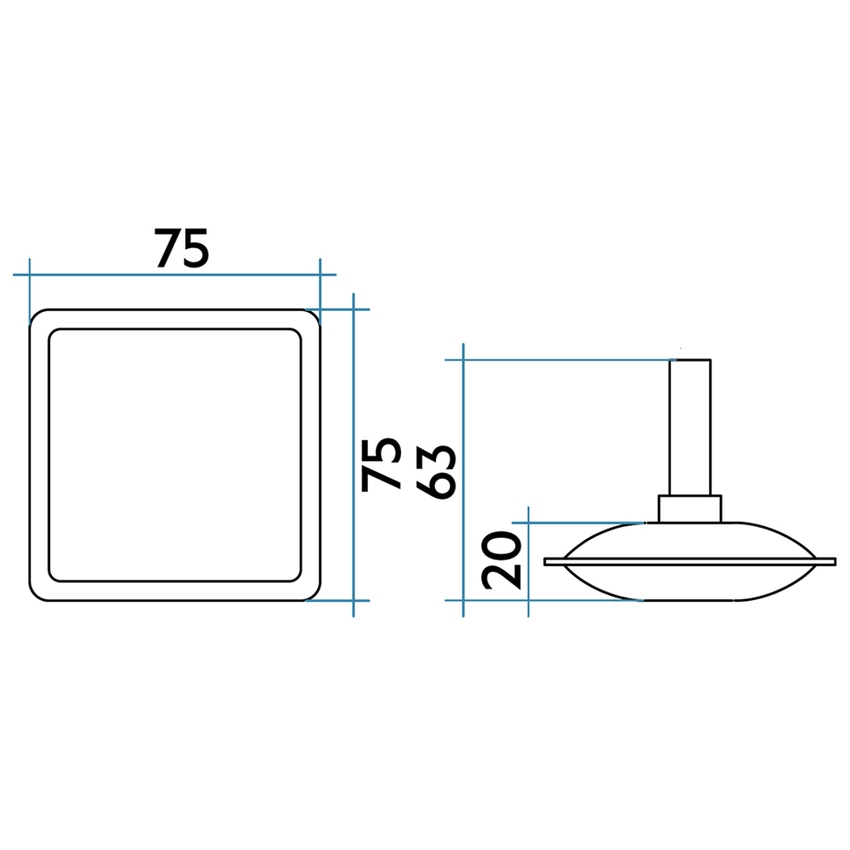Immagine di Irsap COMPLEMENTI HANG UP appendino Quadro L.7,5 cm, universale, colore bianco standard finitura lucido APPUQUADRO7501
