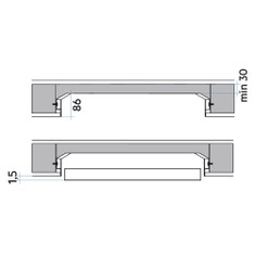 Immagine di Irsap telaio incasso per radiarore Face Zero 1800x500 TEFC18050