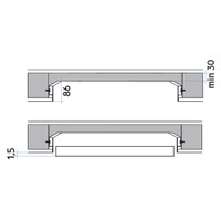 Immagine di Irsap telaio incasso per radiarore Face Zero 1600x500 TEFC16050
