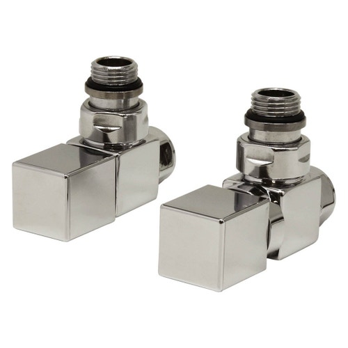 Immagine di Irsap kit valvola e detentore termostatizzabili a squadro con pre regolazione, attacco rame/multistrato 1/2", finitura cromo VALKITQUACU50