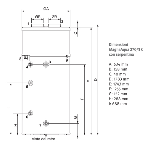 Immagine di Hermann Saunier Duval  MAGNA AQUA 270/3C scalda acqua in pompa di calore a basamento, 265 litri, con serpentino 0010026829