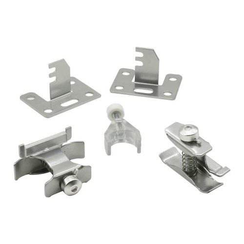 Immagine di Irsap coppia di mensole per Tesi adatte a pareti in forato e cartongesso, colore grigio metallizzato AMENSLEGGER02F9