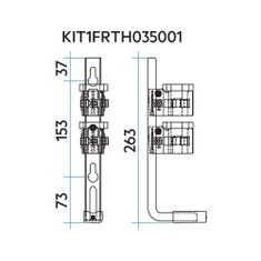 Immagine di Irsap sistema di fissaggio a parete per TESI, una mensola H.35 cm KIT1FRTH035001
