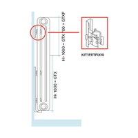 Immagine di Irsap sistema di fissaggio a parete per TESI, una mensola H. da 110 a 250 cm KIT1FRTH100001 -KIT1FRTFIX10