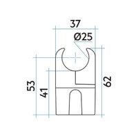 Immagine di Irsap chela per radiatori Tesi, aggancio su tubo Ø 25 mm e distanziere non regolabile, profondità 4 cm, colore bruno tabacco finitura ruvido Cod.1B ATTCHELA41B