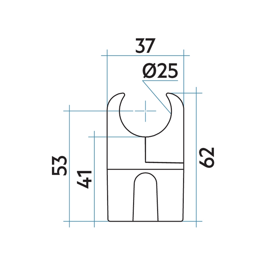Immagine di Irsap chela per radiatori Tesi, aggancio su tubo Ø 25 mm e distanziere non regolabile, profondità 4 cm, colore grigio martellato finitura ruvido Cod.32 ATTCHELA432