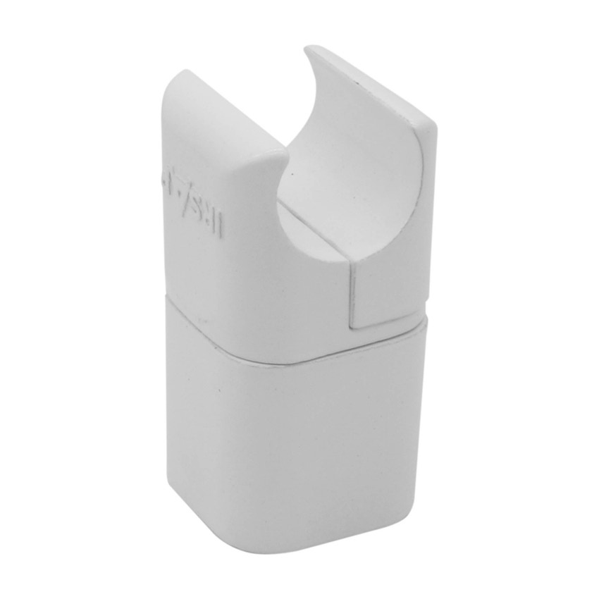 Immagine di Irsap Chela per radiatori TESI, aggancio su tubo Ø 25 e distanziere regolabile profondità da 5 a 6 cm, colore bianco standard finitura lucido ATTCHELA501