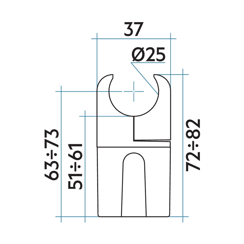 Immagine di Irsap Chela per radiatori TESI, aggancio su tubo Ø 25 e distanziere regolabile profondità da 5 a 6 cm, finitura cromo ATTCHELA550