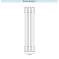 Immagine di Irsap TESI 3 Radiatore 3 elementi H.50 L.13,5 P.10,1 cm, colore bianco standard finitura lucido Cod.01 (senza tappi) RT305000301IRNON02