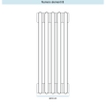 Immagine di Irsap TESI 3 Radiatore 5 elementi H.200 L.22,5 P.10,1 cm, colore bianco perla finitura ruvido Cod.16 (con tappi) RT320000516IRNON01