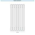Immagine di Irsap TESI 3 Radiatore 7 elementi H.75 L.31,5 P.10,1 cm, colore bianco perla finitura ruvido Cod.16 (con tappi) RT307500716IR02N01