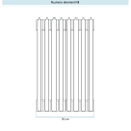 Immagine di Irsap TESI 3 Radiatore 8 elementi H.75 L.36 P.10,1 cm, colore bianco standard finitura lucido Cod.01 (senza tappi) RT307500801IRNON04
