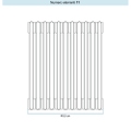 Immagine di Irsap TESI 3 Radiatore 11 elementi H.180 L.49,5 P.10,1 cm, colore nero grafite finitura ruvido Cod.18 (con tappi) RT318001118IR02N01