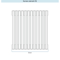 Immagine di Irsap TESI 3 Radiatore 12 elementi H.180 L.54 P.10,1 cm, colore grigio martellato finitura ruvido Cod.32 (con tappi) RT318001232IR02N01