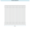 Immagine di Irsap TESI 3 Radiatore 14 elementi H.68,5 L.63 P.10,1 cm, colore bianco finitura opaco Cod.J8 (con tappi) RT3068514J8IR02N01