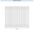Immagine di Irsap TESI 3 Radiatore 15 elementi H.66,5 L.67,5 P.10,1 cm, colore grigio perla finitura ruvido Cod.L6 (con tappi) RT3066515L6IR02N01