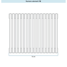 Immagine di Irsap TESI 3 Radiatore 16 elementi H.50 L.72 P.10,1 cm, colore bianco standard finitura lucido Cod.01 (senza tappi) RT305001601IRNON01