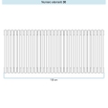 Immagine di Irsap TESI 3 Radiatore 30 elementi H.50 L.135 P.10,1 cm, colore bianco perla finitura ruvido Cod.16 (con tappi) RT305003016IR02N01