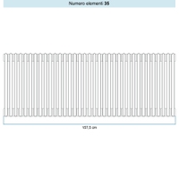 Immagine di Irsap TESI 3 Radiatore 35 elementi H.60 L.157,5 P.10,1 cm, colore bianco standard finitura lucido Cod.01 (senza tappi) RT306003501IRNON02