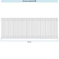 Immagine di Irsap TESI 3 Radiatore 36 elementi H.60 L.162 P.10,1 cm, colore quartz 2 finitura ruvido Cod.2C (con tappi) RT30600362CIR02N01