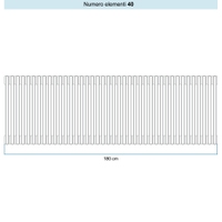 Immagine di Irsap TESI 3 Radiatore 40 elementi H.50 L.180 P.10,1 cm, colore avorio ral 1013 finitura lucido Cod.02 (con tappi) RT305004002IR02N01