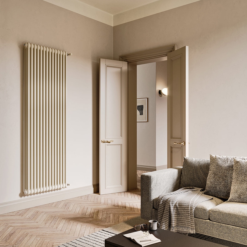 Immagine di Irsap TESI 3 Radiatore 5 elementi H.88,5 L.22,5 P.10,1 cm, colore nero satinato finitura ruvido Cod.30 (con tappi) RT308850530IR02N01