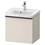 Immagine di Duravit D-NEO base sottolavabo sospesa L.48 H.44 cm, con elemento estraibile, maniglia e chiusura rallentata automatica, colore taupe finitura opaco DE42480BD910000