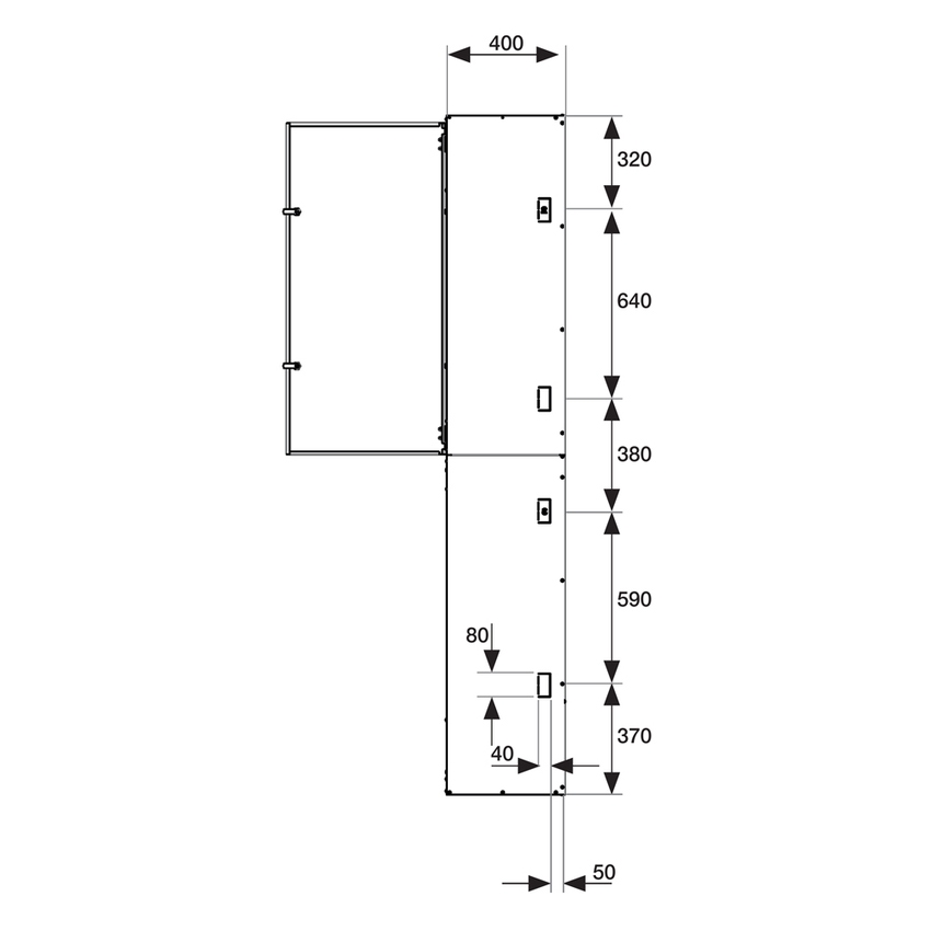 Immagine di Mitsubishi ECODAN INWALL 2.1 Modulo da incasso per sistemi SPLIT composto da box esterno con kit distribuzione e bollitore 175 litri EINB2-F+EIND2ES-F+EINTK175-F