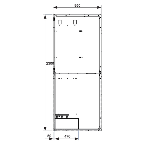 Immagine di Mitsubishi ECODAN INWALL 2.1 Modulo da incasso per sistemi SPLIT composto da box esterno con kit distribuzione e bollitore 175 litri EINB2-F+EIND2ES-F+EINTK175-F