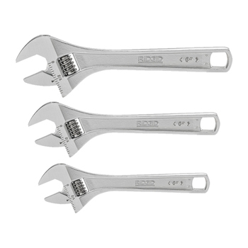 Immagine di Ridgid Kit giratubi regolabili composto da 3 chiavi a rullino da 8", 10" e 12", con apertura ganascia graduata 86907+86912+86917