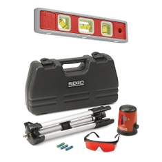Immagine di Ridgid Kit composto da micro CL-100 kit livella laser a linee incrociate auto-livellante e livella magnetica Torpedo 38758+22398