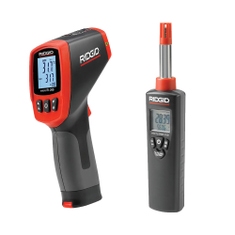 Immagine di Ridgid Kit composto da termometro micro IR-200 a infrarossi senza contatto e micro HM-100 tester per umidità/temperatura 36798+37438