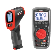 Immagine di Ridgid Kit composto da termometro micro IR-200 a infrarossi senza contatto e micro DM-100 multimetro digitale 37423+36798
