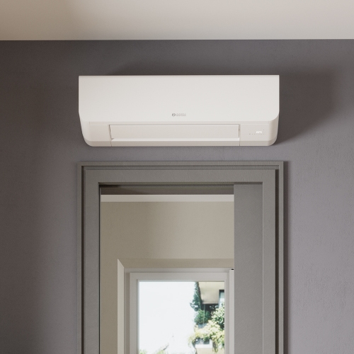 Immagine di Olimpia Splendid Bi2 SLW 1000 DC V2V TR, ventilconvettore idronico a parete con valvola a 2 vie e comando touch remote, colore bianco 02467