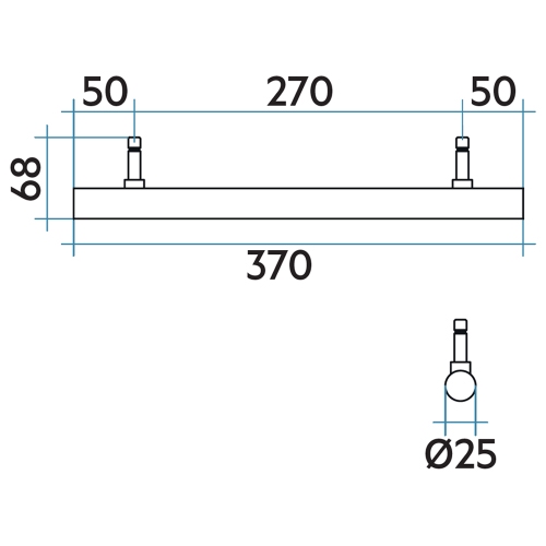 Immagine di Irsap HANG UP TONDO 25 porta salviette small L.37 cm per Tesi, finitura cromo ASTETTONDO25S50