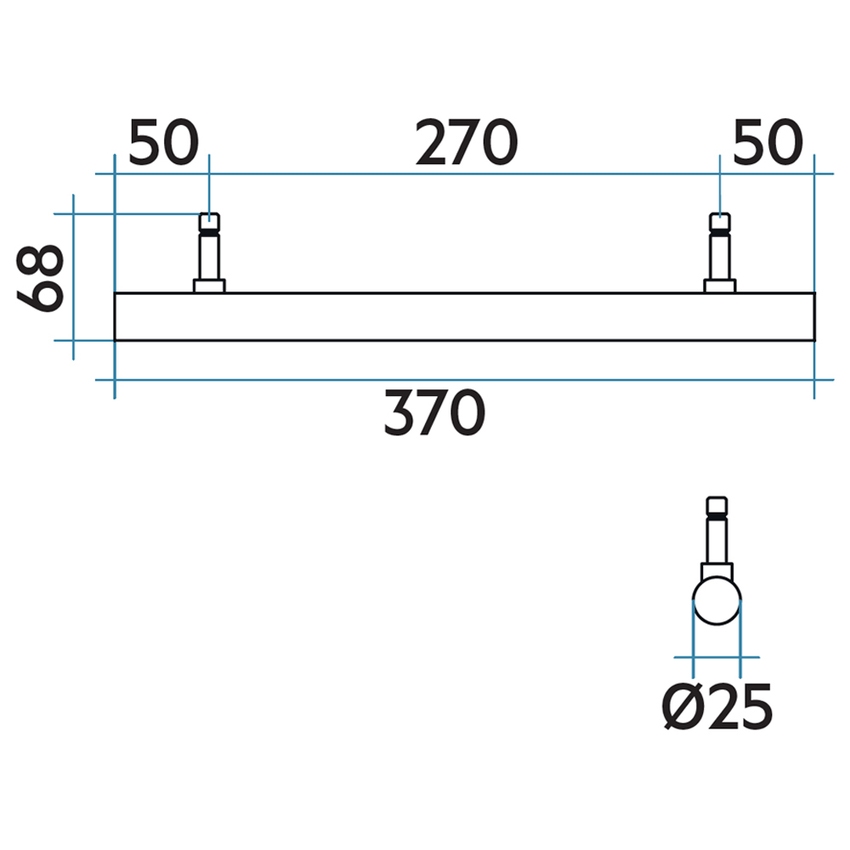 Immagine di Irsap HANG UP TONDO 25 porta salviette small L.37 cm per Tesi, finitura cromo ASTETTONDO25S50
