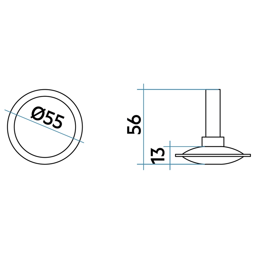 Immagine di Irsap COMPLEMENTI HANG UP appendino Tondo Ø 5,5 cm per Tesi, finitura cromo APPTTONDO5550