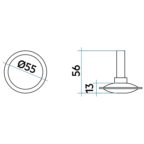 Immagine di Irsap COMPLEMENTI HANG UP appendino Tondo Ø 5,5 cm per Tesi, colore bianco standard finitura lucido APPTTONDO5501