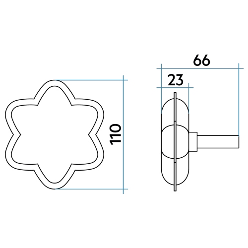 Immagine di Irsap COMPLEMENTI HANG UP appendino Fiore L.11 cm per Tesi, finitura cromo APPTFIORE50