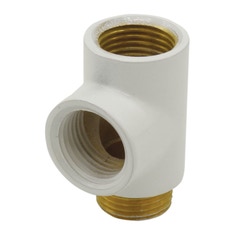 Immagine di Irsap raccordo, tre vie a T da 1/2", colore bianco ATRACTFMF01