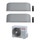 Toshiba HAORI R32 Climatizzatore a parete dual split inverter Wi-Fi light grey | unità esterna 5.2 kW unità interne 16000+10000 BTU RAS-3M18G3AVG-E+RAS-[B16|B10]N4KVRG-E