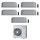 Toshiba HAORI R32 Climatizzatore a parete penta split inverter Wi-Fi light grey | unità esterna 10 kW unità interne 10000+10000+10000+10000+10000 BTU RAS-5M34G3AVG-E+RAS-[B10|B10|B10|B10|B10]N4KVRG-E