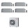 Toshiba HAORI R32 Climatizzatore a parete quadri split inverter Wi-Fi light grey | unità esterna 10 kW unità interne 16000+10000+10000+10000 BTU RAS-5M34G3AVG-E+RAS-[B16|B10|B10|B10]N4KVRG-E