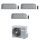 Toshiba HAORI R32 Climatizzatore a parete trial split inverter Wi-Fi light grey | unità esterna 5.2 kW unità interne 10000+10000+10000 BTU RAS-3M18G3AVG-E+RAS-[B10|B10|B10]N4KVRG-E