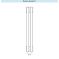 Immagine di Irsap TESI 2 Radiatore 2 elementi H.40 L.9 P.6,5 cm, colore bianco standard finitura lucido Cod.01 (senza tappi) RT204000201IRNON01