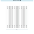 Immagine di Irsap TESI 2 Radiatore 13 elementi H.100 L.58,5 P.6,5 cm, colore grigio medio finitura ruvido Cod.4D (con tappi) RT21000134DIR02N01